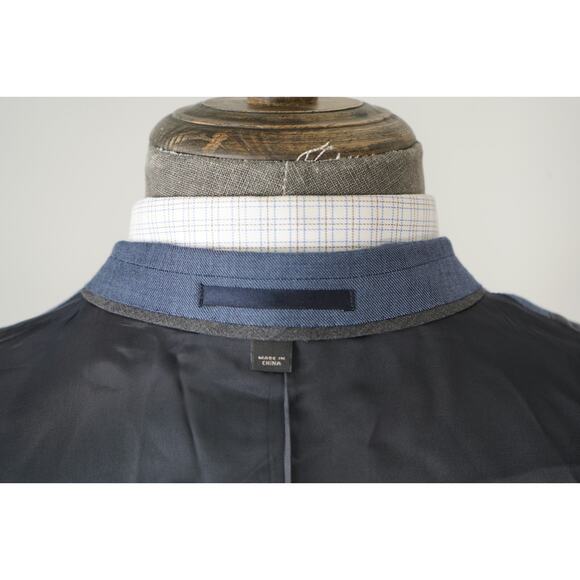 NWT J. Crew Crosby Suit Jacket Mens 46R Tollegno 1900 Wool Blue 2 Button Notch - Picture 6 of 9